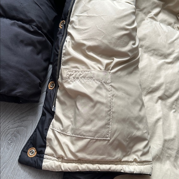 J. Crew Black and Tan Puffer Jacket size medium - Picture 11 of 12